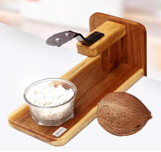 Premium Polished Wooden (Teak) Coconut Scraper™